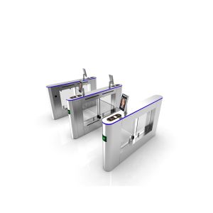 Theme Park Access Control Turnstiles White Speed Retractable Barrier Gate
