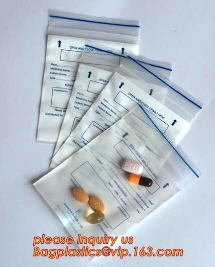 small pill pouch medical pill bags Zip lockk bags virgin pill zipper bags,