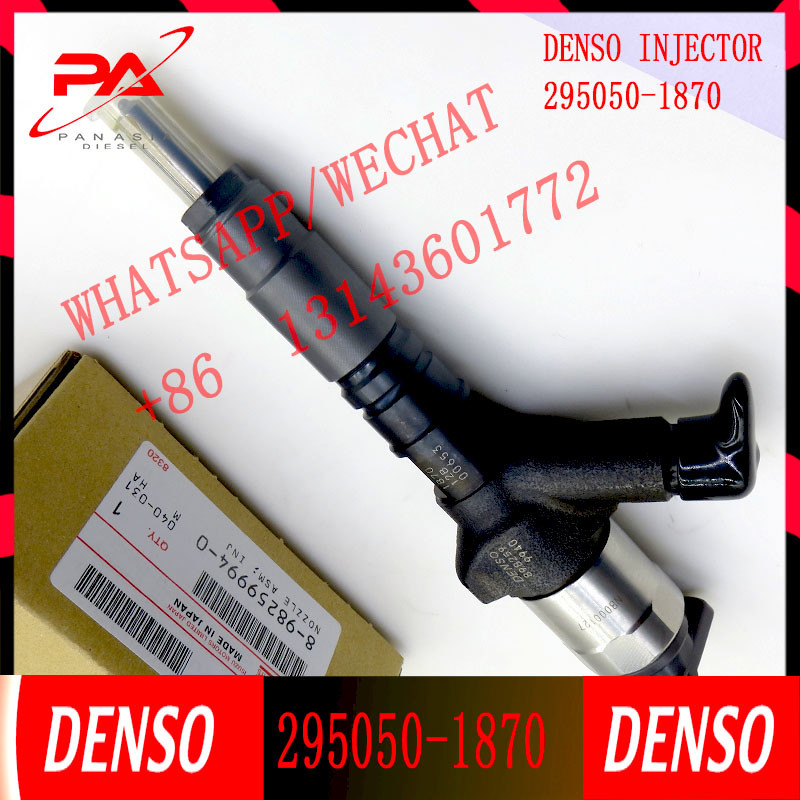 Genuine common rail fuel injector 8982599940 295050-1870 4jh1 engine diesel fuel injector for ISUZU 4JH1 8-8259994-0