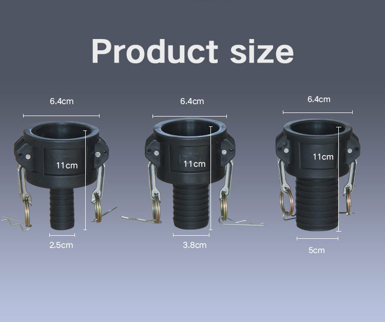 UMETASS 2 Inches Camlock Quick Coupling for IBC Container Adapter Injection Technique