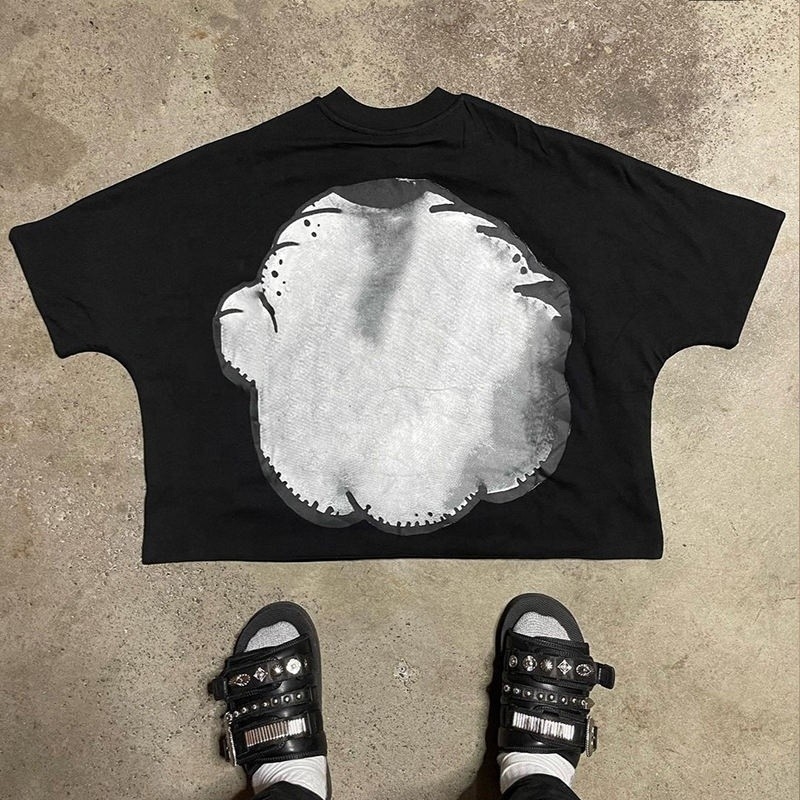 Oversized 100-300Gsm Boxy Fit Heavyweight T Shirt Drop Shoulder Vintage Cropped T-Shirt Men