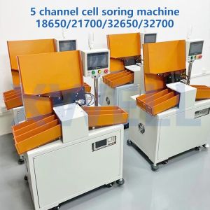 5 Channels Automatic Sorting Machine LCD Screen For Cylindrical Lithium
