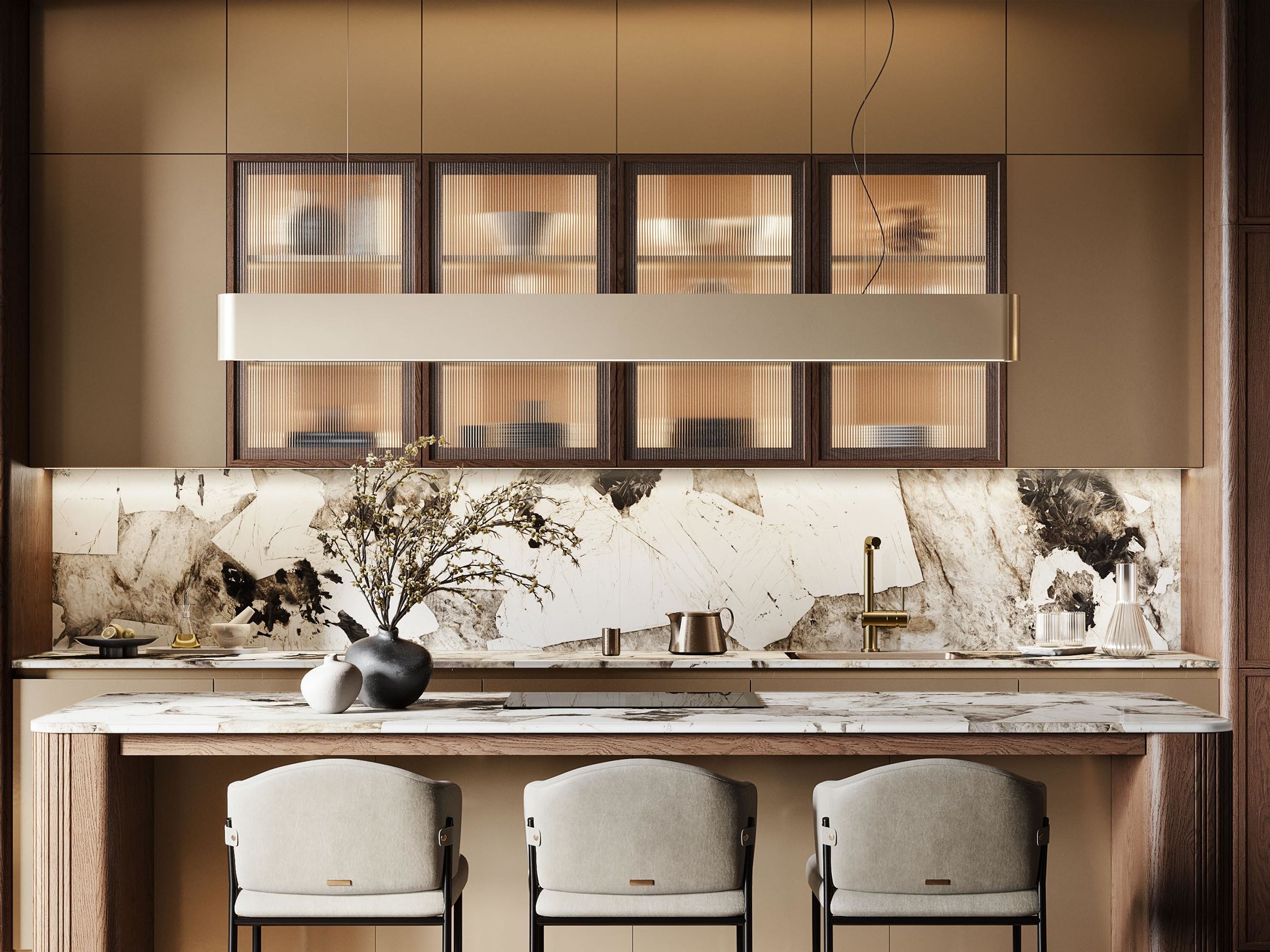 Wall Mounted Home Lacquer or Finish Modern Design Kitchen Cabinet Complete Set Wood Storage