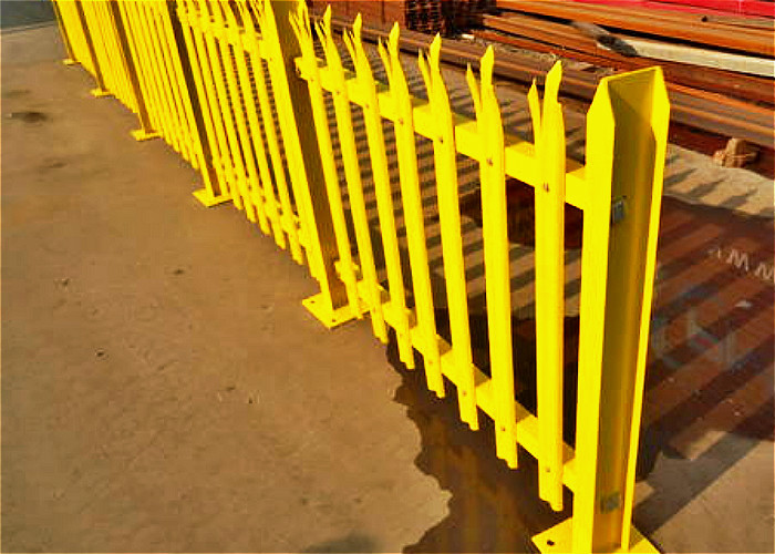 Easily Assembled Metal Safety Fencing Powder Coated Green H Type Post