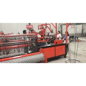  Full Automatic double wire PLC Chain Link Diamond Mesh Machine Manufactures