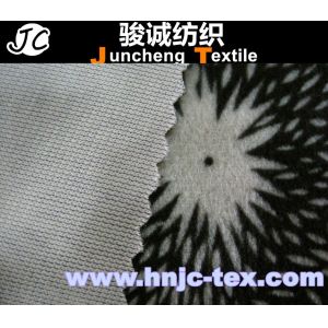 polyester transfer printed super soft velboa fabric/ fabric flower printed
