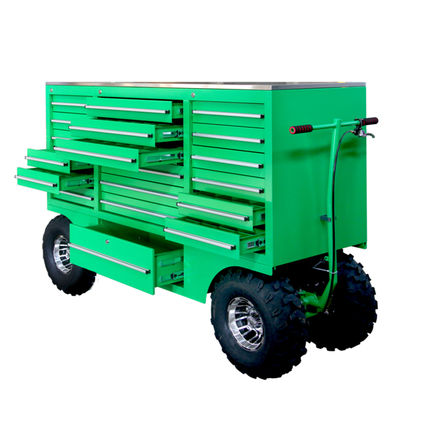 19 Drawers Stainless Steel Top Tool Trolley Cabinet for Iron Car Repair Garage Workshop