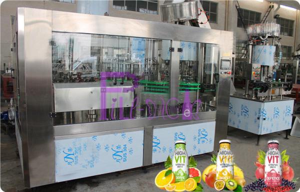 Glass Bottle Filler Machine Automatic Juice / Tea Bottling Filling Machine 6000
