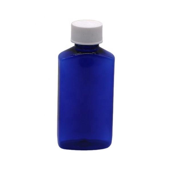 Base Material PET 120ML Square Sterile Cough Syrup Oral Liquid Bottle Child