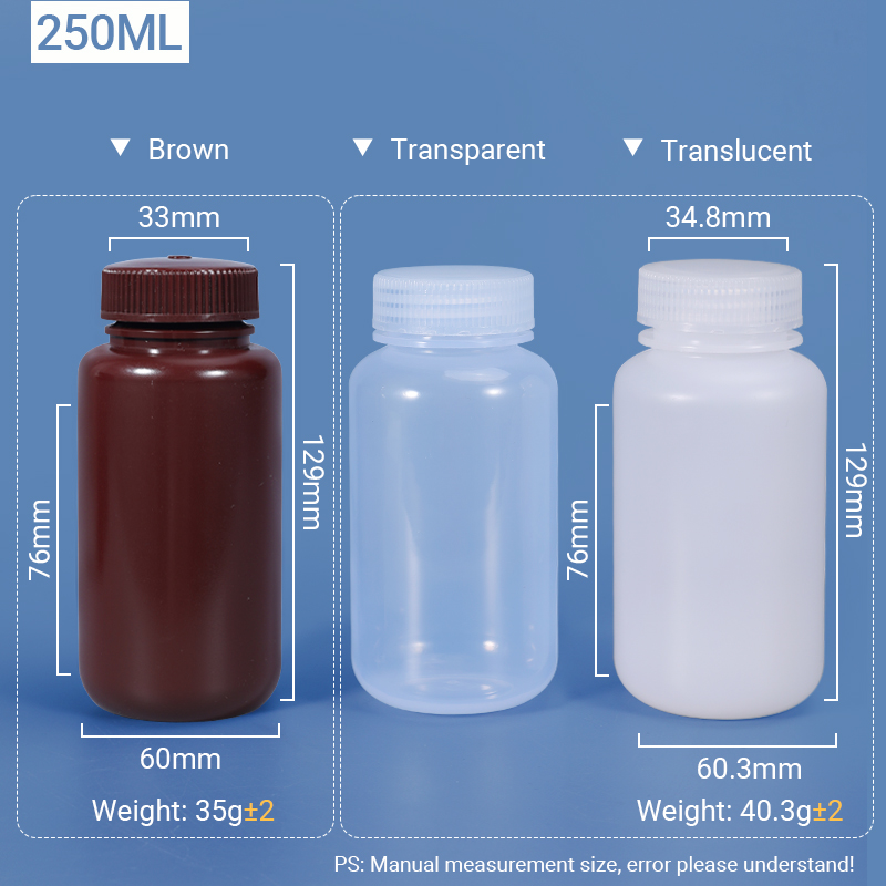 Empty Round Reagent Containers BPA Free PP Polypropylene Bottles