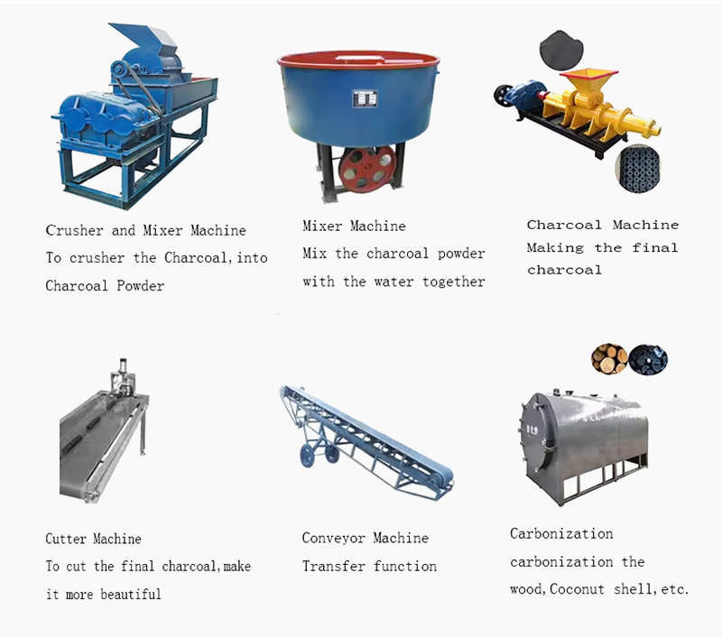 Charcoal Making Machine Smokeless Straw Bamboo Chips Sawdust Barbecue Charcoal