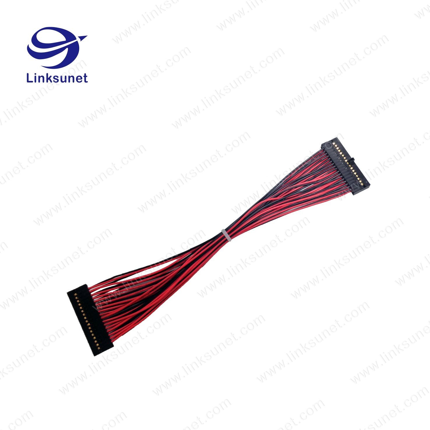 2.54mm Pich 22awg Automotive Wiring Harness Ptfe Wire Material With 2 * 22 Pin