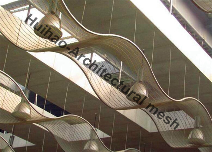 Spraying Color Flexible Mesh Type Privacy Ceiling Panel With Replaceable Frame
