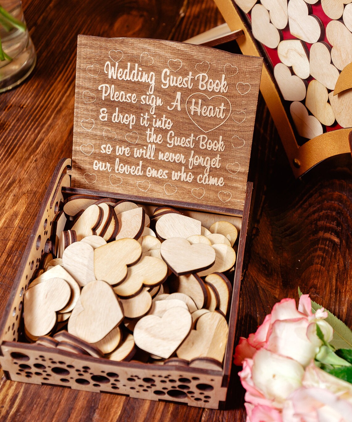 Personalized Alternative Wedding Guest Book Heart shape Our Guestbook Sign