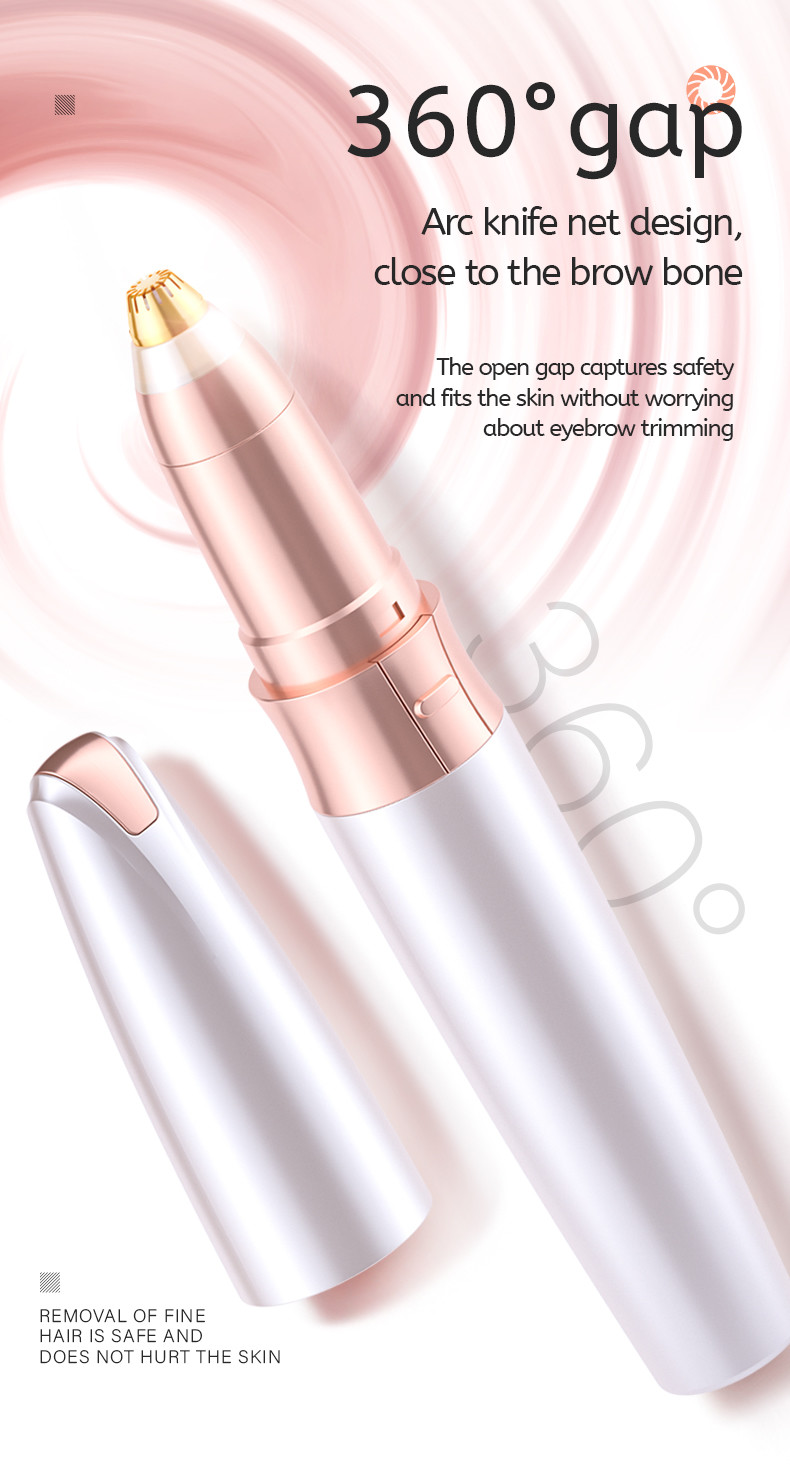 ABS Portable Painless Eyebrow Hair Remover Mini For Lady