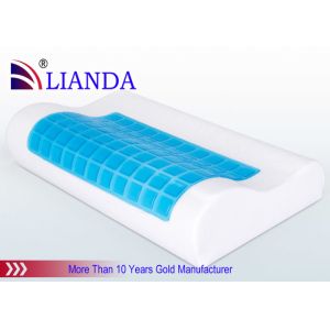 Health Sleep Memory Foam Contour Pillow , Memory Foam Neck Pillow With Gel Pad