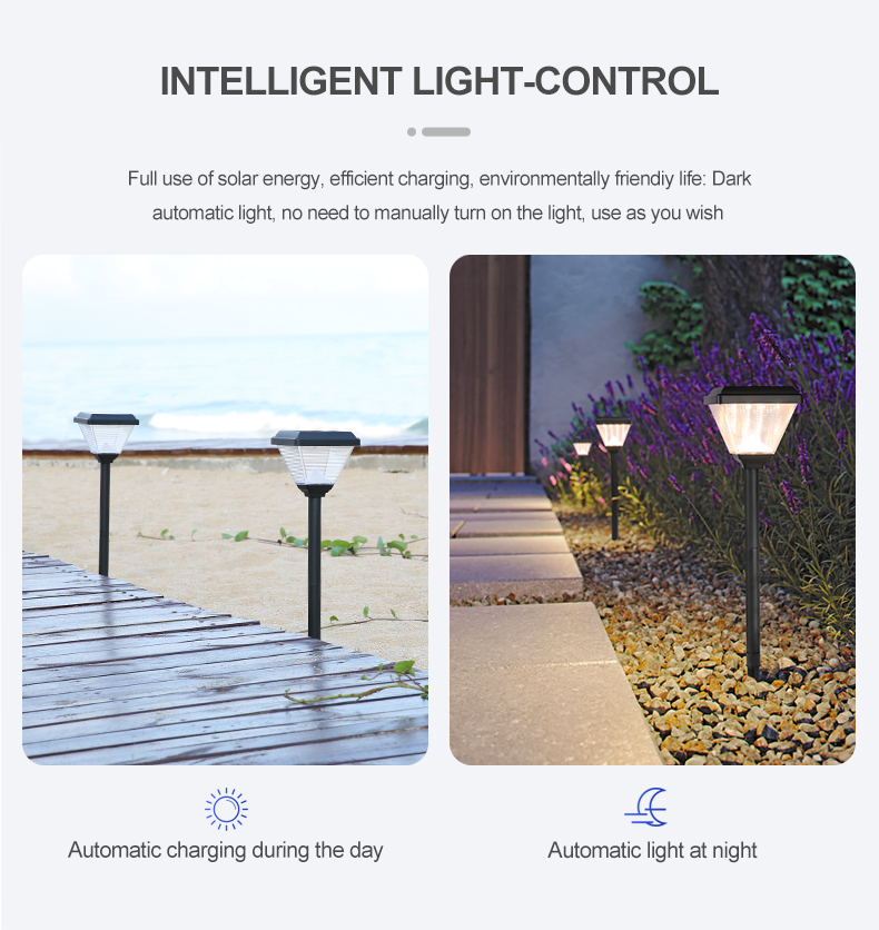 Light Control Stomproofing Pathway Ground Lightting Outdoor Solar LED Landscape Light