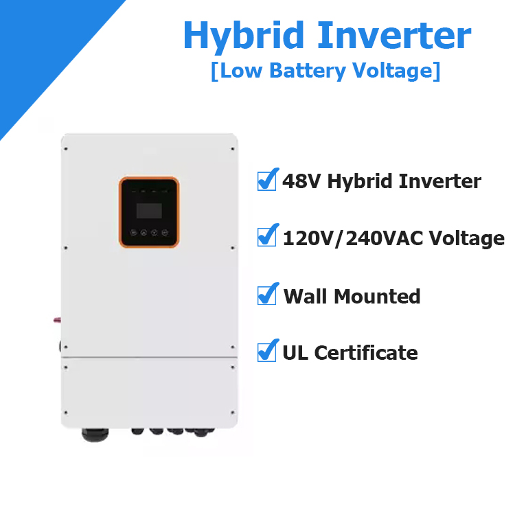 Split Single Phase Hybrid Inverter 8KW With 48V Battery For Home Storage Application