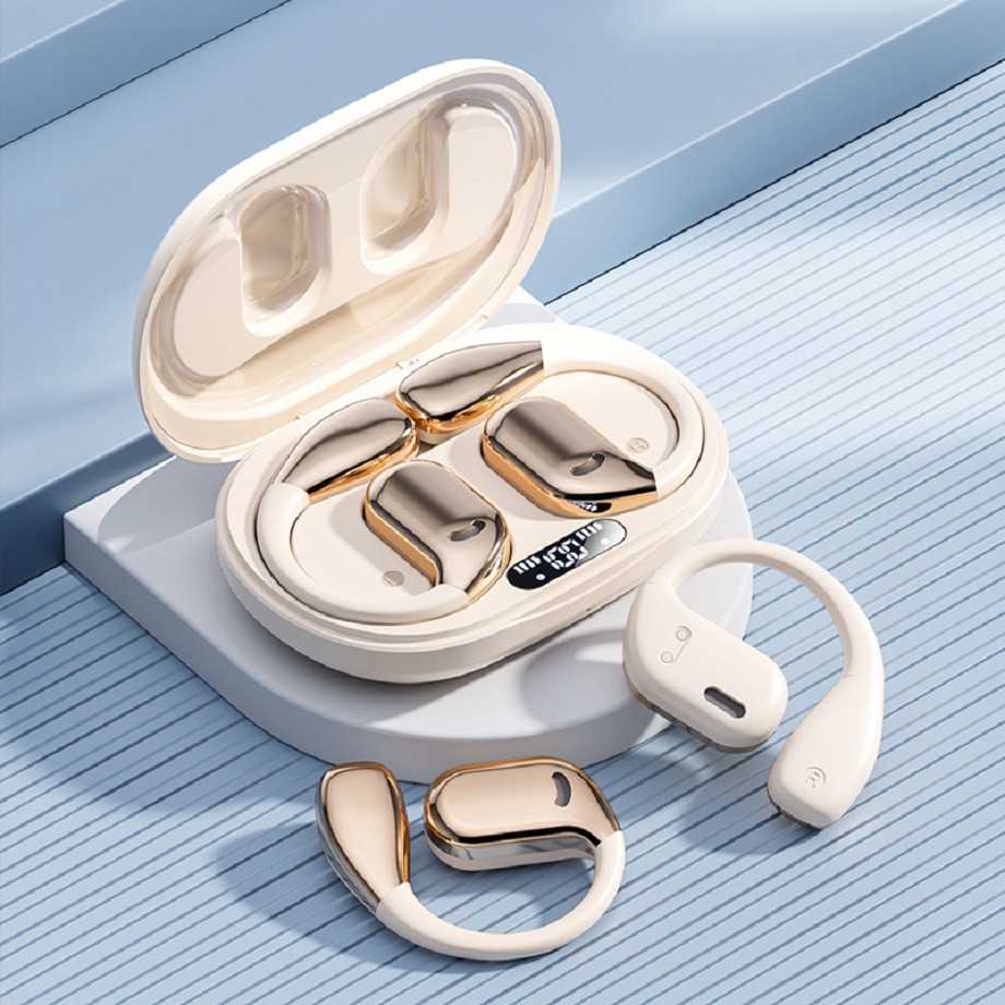Bluetooth 5.4 TWS earbuds, Titanium Composite Diaphragm Speaker, 6H Playtime with 300mAh Charging Case, Digital Battery Display.
