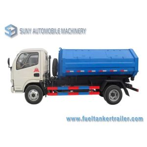 China Dongfeng 4 - 5m3 Diesel Arm Hook Garbage Trucks , 4x2 Drive Refuse Truck on sale