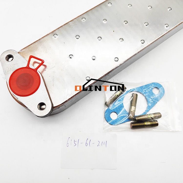 OEM Supported Excavator Parts D65E-12 PC300-3 PC400-3 6D125 Oil Cooler Element 6151-61-2111