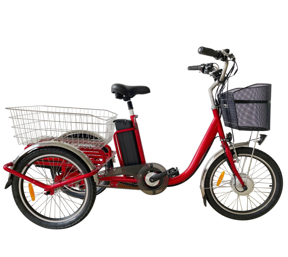 36V 250W 350W Adult Folding Electric Trike 20 Inch Electric 3 Wheel Cargo Bike