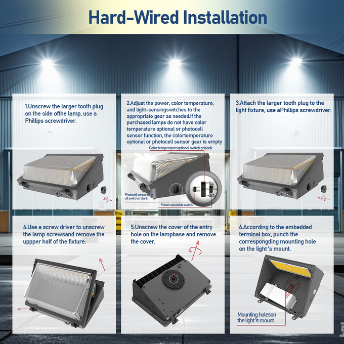 Factory Commercial LED Semi Cutoff Wall Pack Outdoor Waterproof