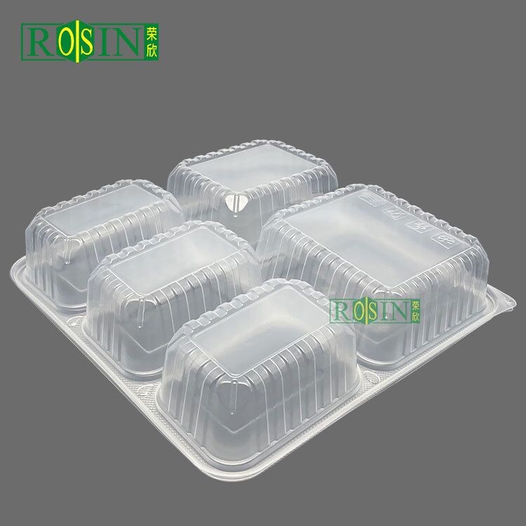 Clear Disposable Take Out Containers PP Fast Food 5 Compartment Plastic Container