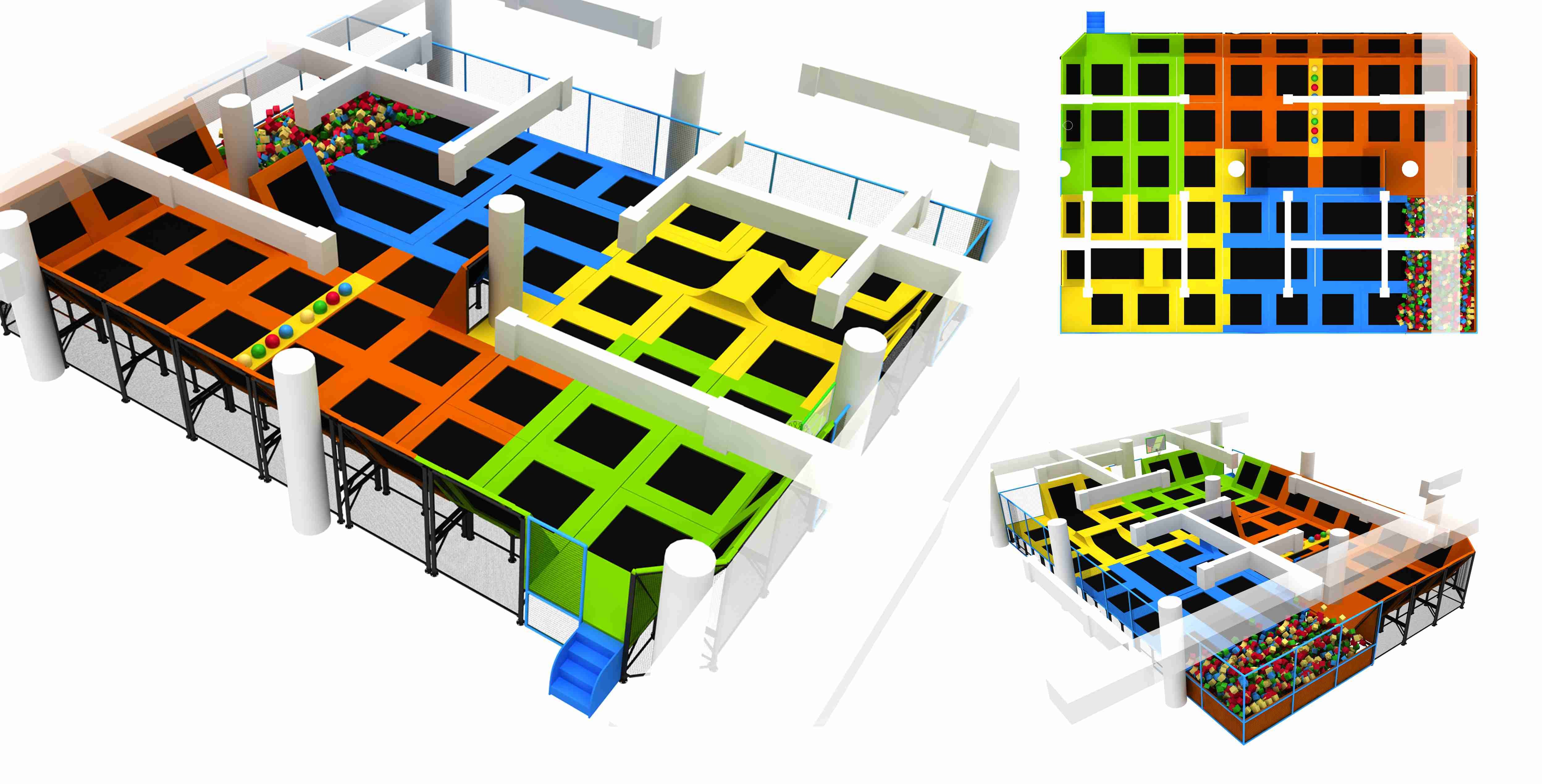 350M2 Cheap Big Trampoline Large Kids and Adults Indoor Trampoline Big Trampoline Center with Foam Pit