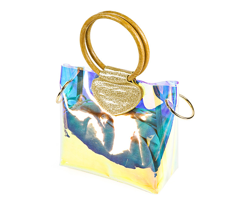 BPA Free Iridescent Clear Holographic Purse For Women