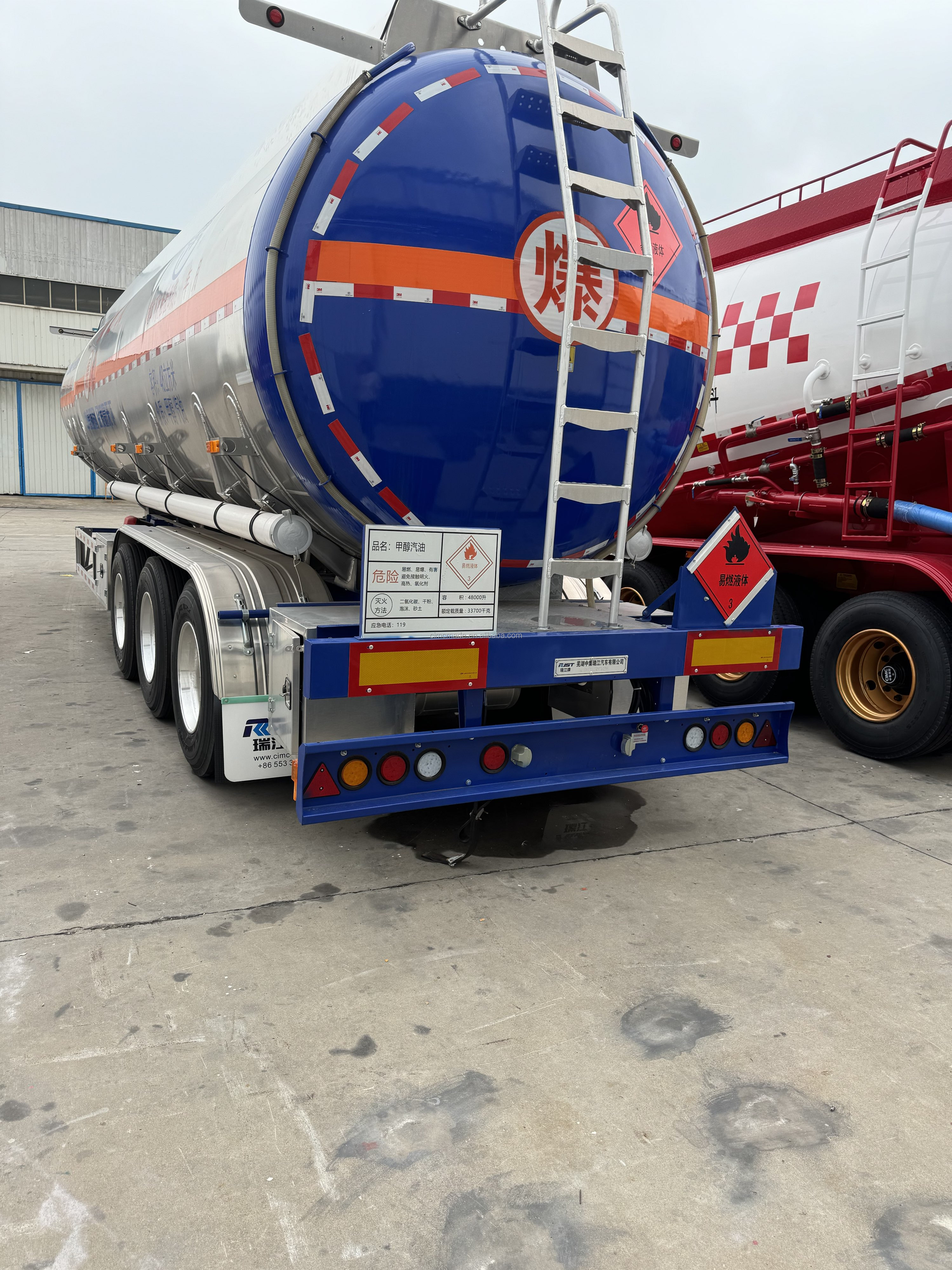 CIMC 3 axis carbon steel 20 to 30 cbms Cryogenic liquid oxygen hydrogen natural gas transport pressure vessel tank truck trailer