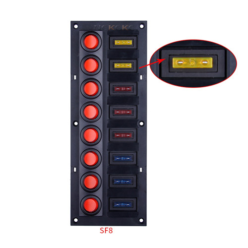 Black 12v Rocker Switch Panel , IP68 3 Way Rocker Switch Marine