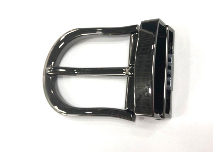 Pin Belt Buckle With Loop Keeper Set Style Zinc Alloy Shiny Gunmetal 35mm For Men Durable Casual Leather Belts
