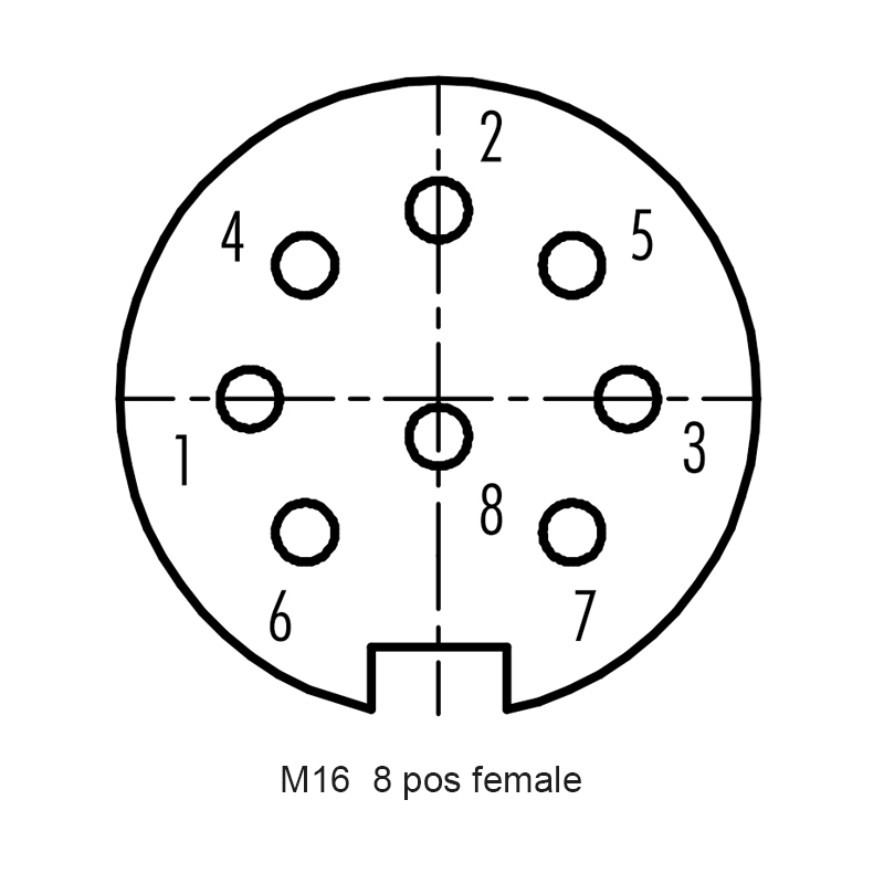 IP67 M16 8 Pin Connector PA66 Straight Male Female Connector For Military