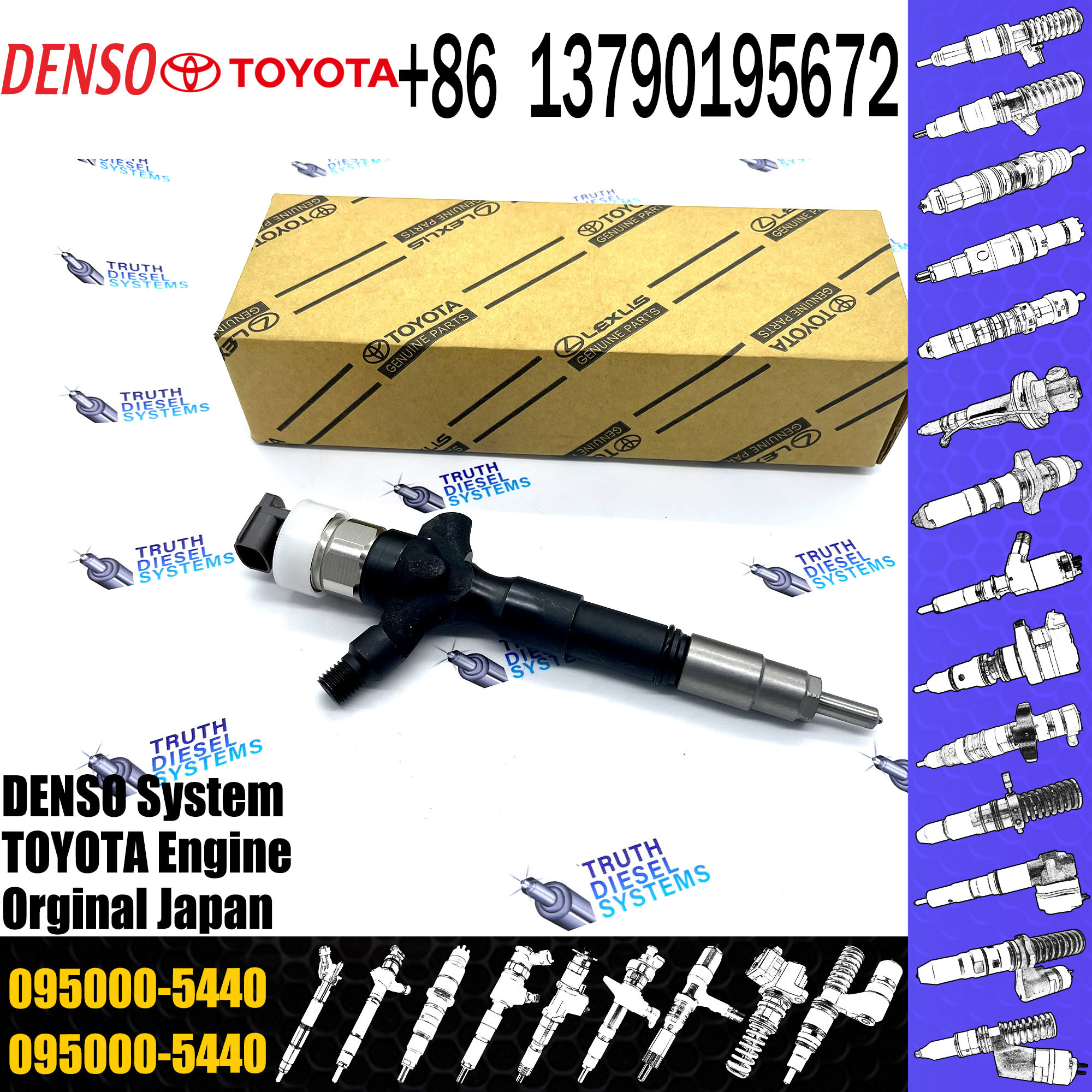 High Quality Common Rail Fuel Injector 095000-6790 095000-6791 095000-5950 D28-001-801+C For SDE-C D6114 SC9DK CRDI