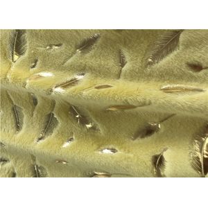  230GSM Feather Pattern Bronzing Minky Plush Fabric For Baby Manufactures
