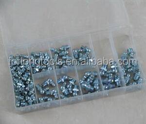 Drill Sleeve and Button Connection 1/4"-19 BSP Stainless Steel Straight Grease Fitting Cap with Round Flat Head Code