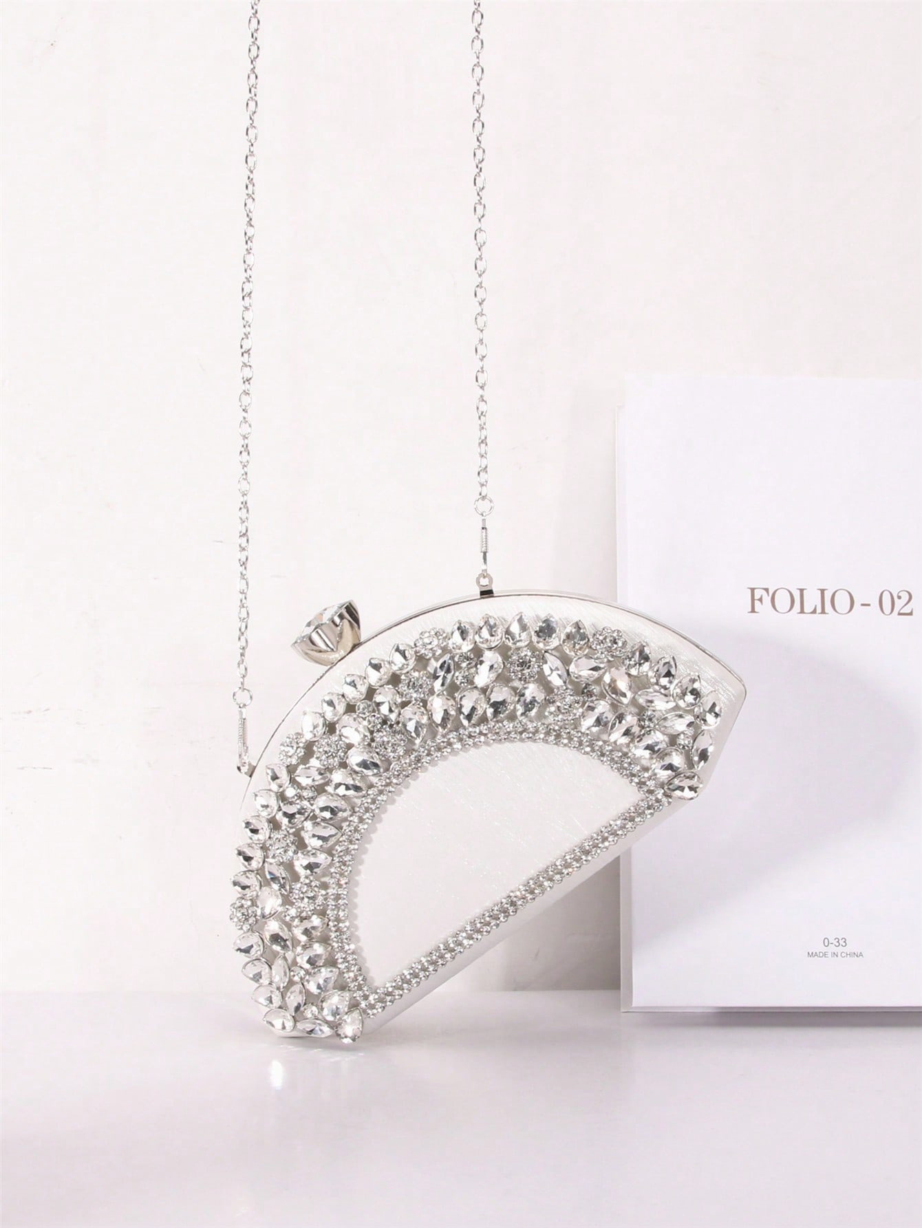 Logo Custom Logo Avaliable Fashion Handle Diamond Encrusted Evening Bag for Daily Life