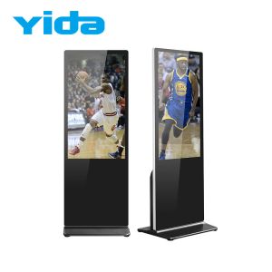  Free Stand Indoor Portable LCD Poster Screen LCD Digital Sigange with Wheel Base Manufactures