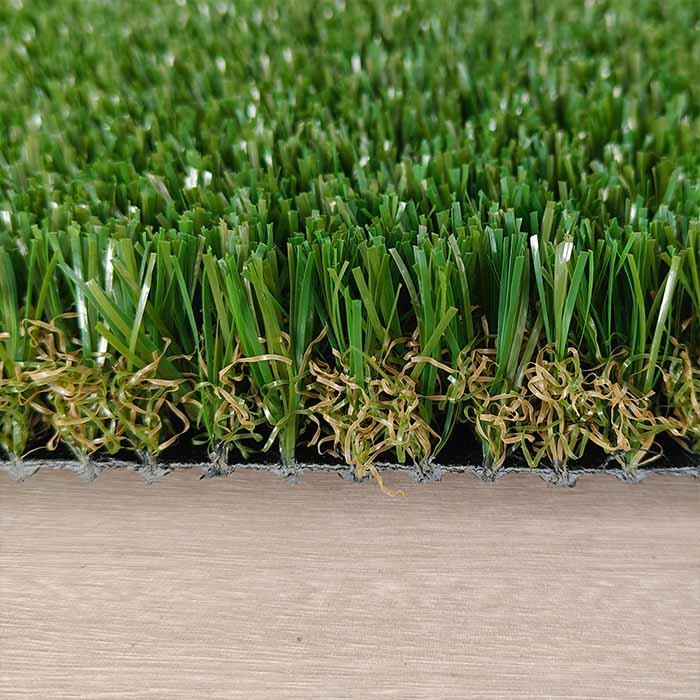 20mm Non Infill Synthetic Turf PU Adhensive Green Landscape Synthetic Grass Customizable Roll Size