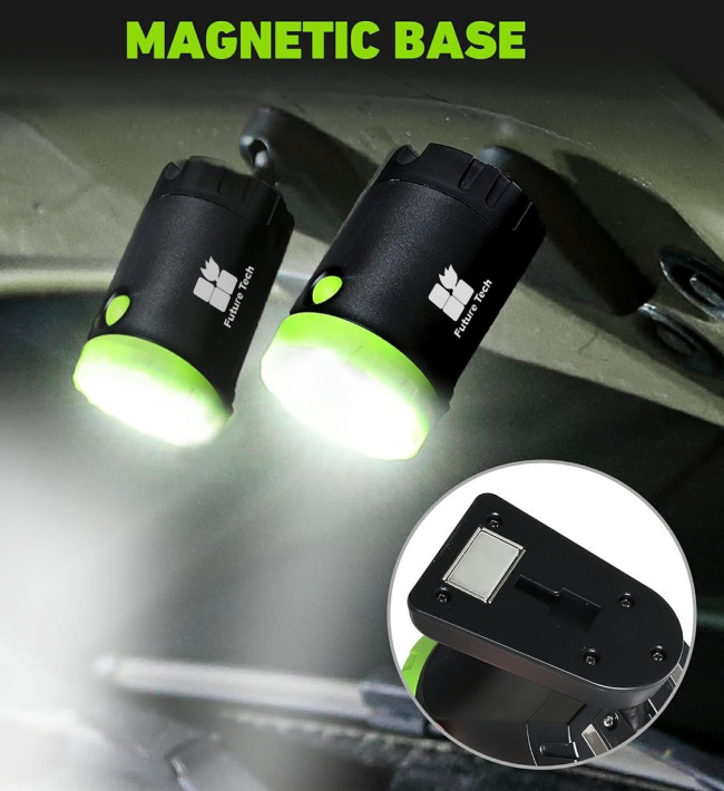 3-Pack Rechargeable LED Work Lights With Portable Case For Camping