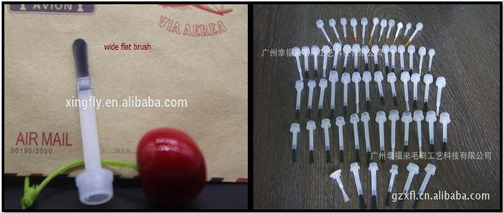 Flat type PE Nail Polish Brush Dupont Fingernail Paint Brushes