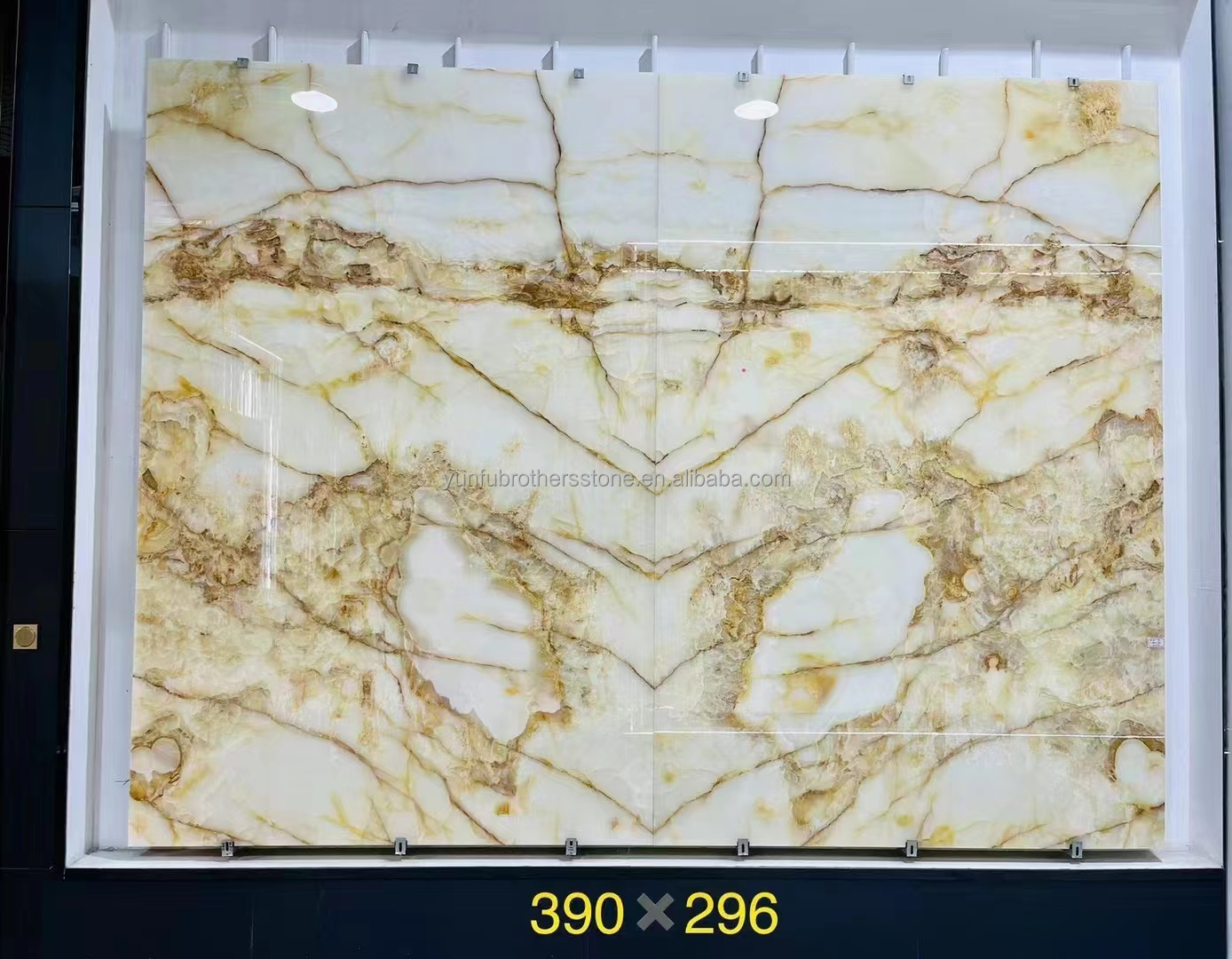 Cut-To-Size Polished Luxury Translucent White Onyx Marble Slab for Villa Wall Art Panel