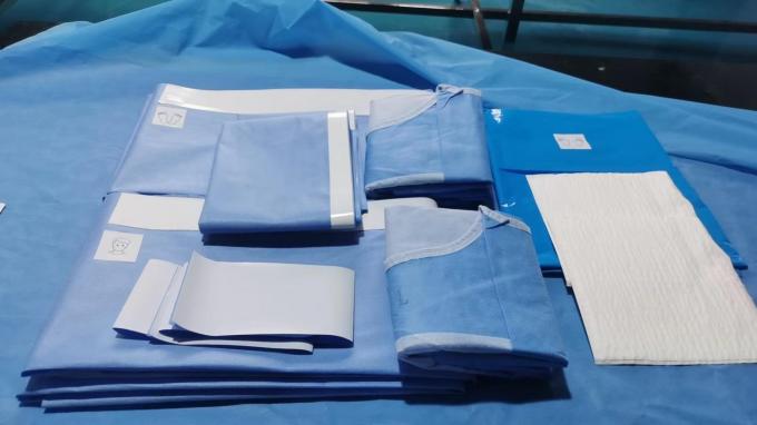 45gSMS Sterile Disposable Universal Surgical Drapes Kits 80 * 145cm 0