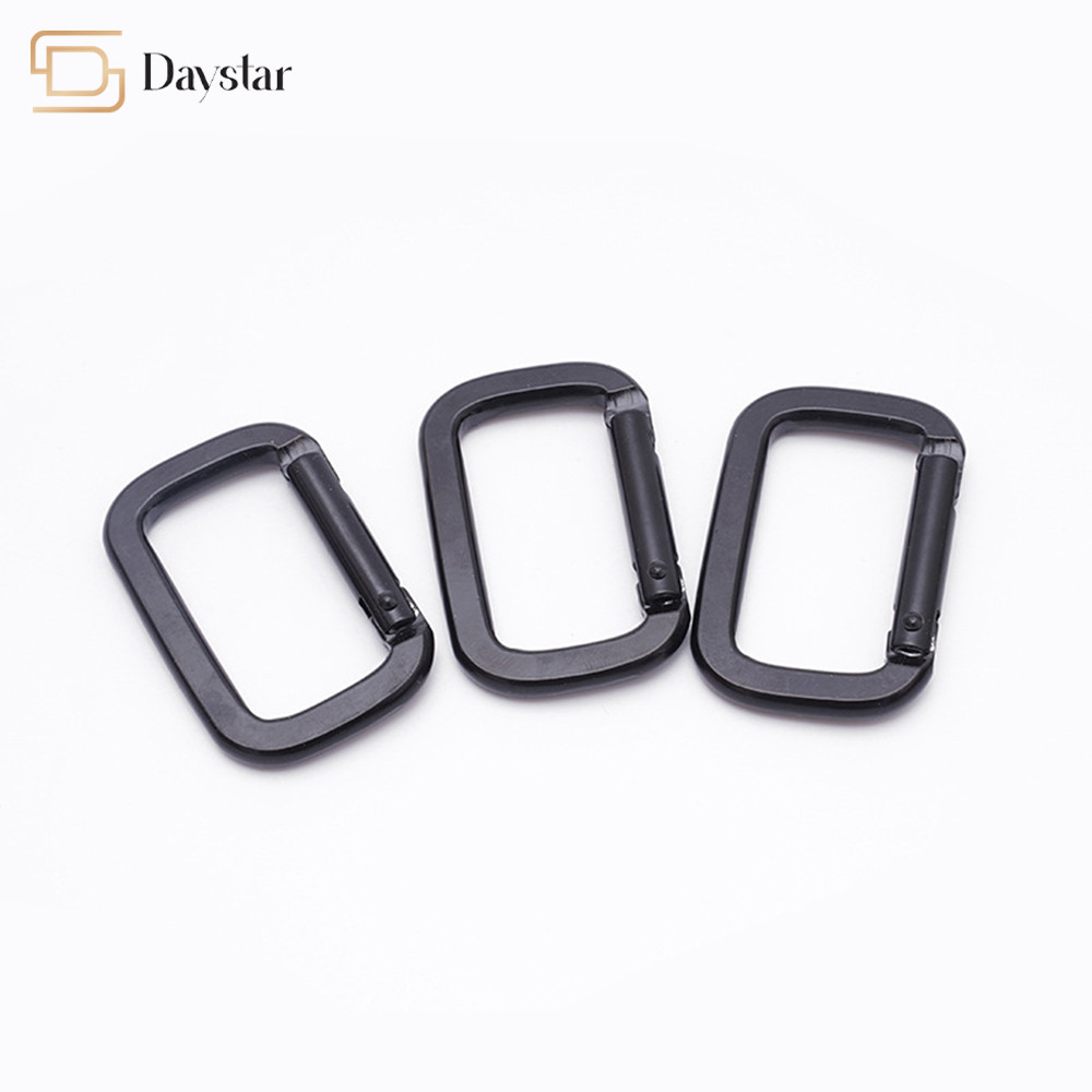 Custom Metal Carabiner Keychain Clip , Rectangle Hook Metal Accessories