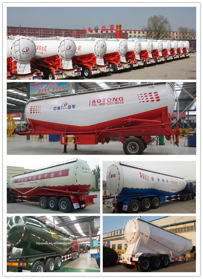 FUWA BPW Optional 3 Axle Cement Carrier Trailer Tanker Truck for Bulk Silo Tank Transport
