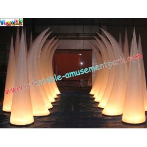 Inflatable lighting decoration cone with LED changing light use for club, exhibition