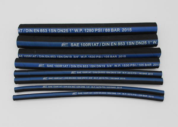 SAE J517 100 R1AT High Pressure Hydraulic Hose , 3/8" Flexible Hydraulic Tube