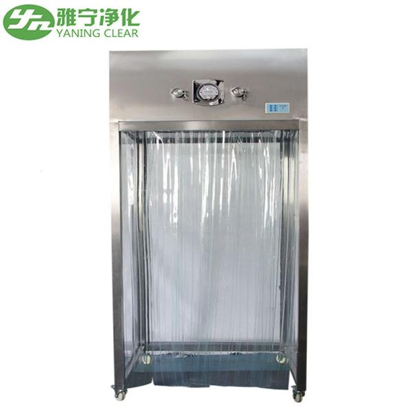 Stainless Steel Laminar Air Flow System Sampling Booth With Antistatic Curtain