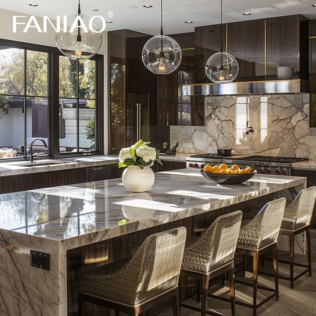 Modern Luxury Ready to Assemble Interior Furniture Flat Pack Cabinet Design Cupboard Kitchen Cabinets
